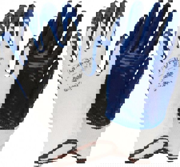 Series 11-900 General Purpose Work Gloves: Large, Nitrile-Coated Nylon